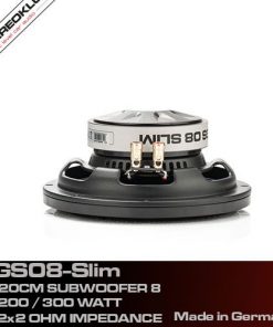 Gladen Audio GS08-Slim ALLROUND subwoofer side profile