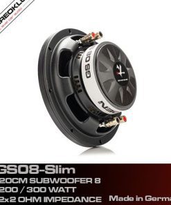 Gladen GS08-Slim ALLROUND subwoofer steel basket and cone